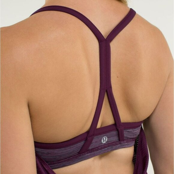 Lululemon C.Y.B Tank Plum Wee Space Plum Built-In Shelf Bra Size 4 - Picture 4 of 14